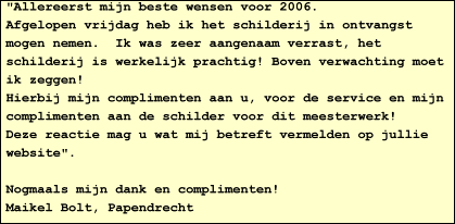 "Allereerst mijn beste wensen voor 2006.