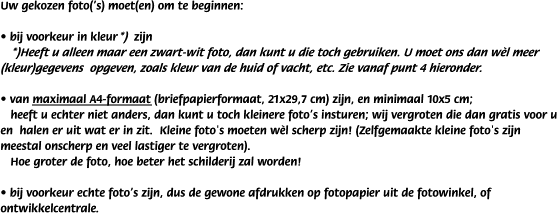 Uw gekozen foto('s) moet(en) om te beginnen: