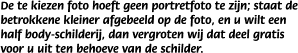 De te kiezen foto hoeft geen portretfoto te zijn; staat de 
